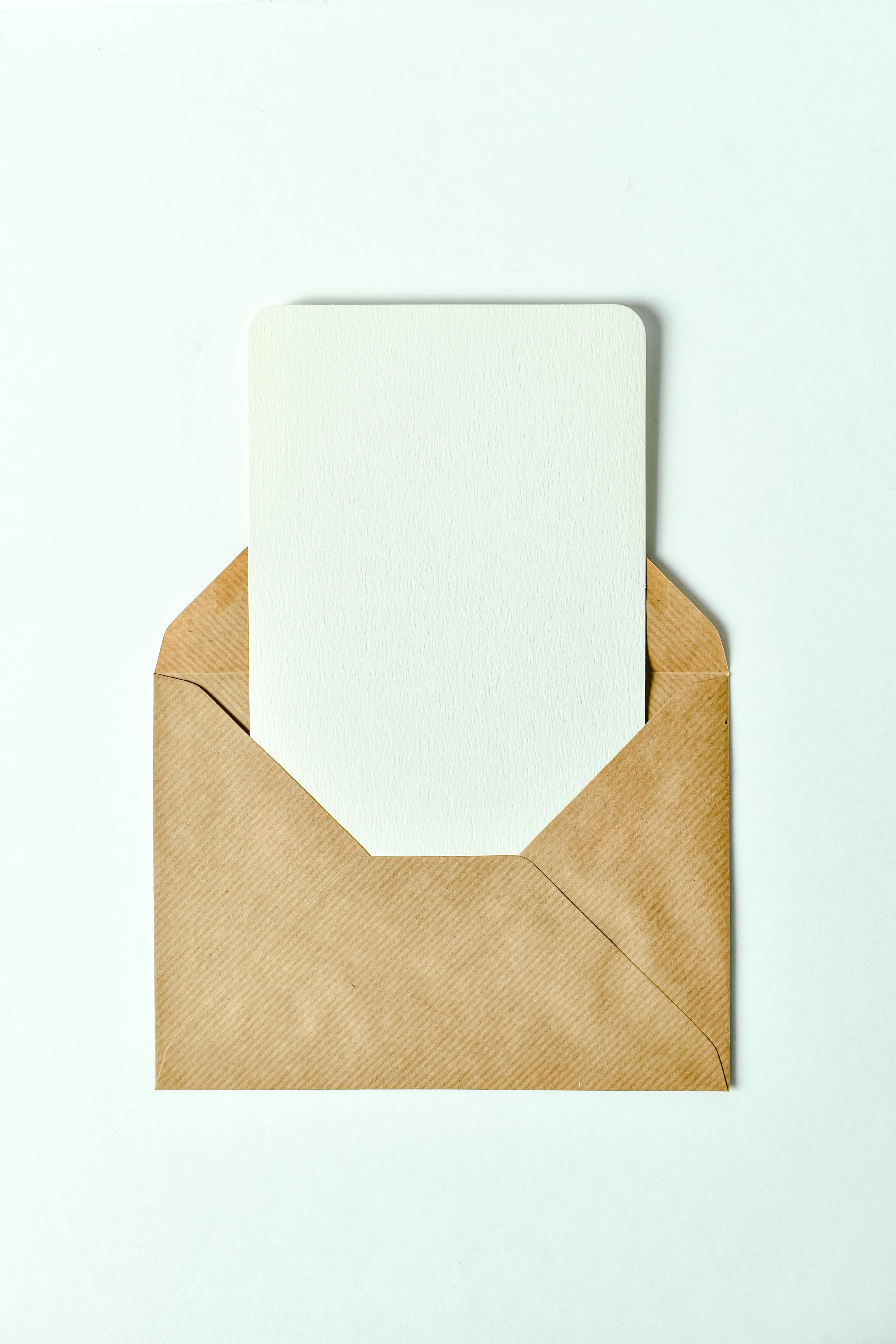 Envelope with a letter in it